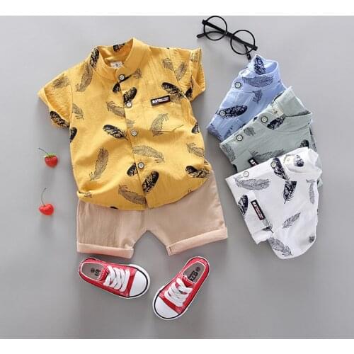 Summer Clothes Sets Toddler Kids baby 2PCS Newborn Boys Fashion Clothes Casual T Shirt + Pants For 1 2 3 4 Years Children