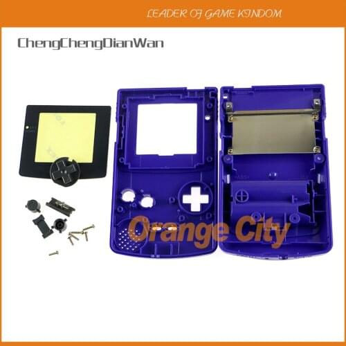 Colorful high quality colorful housing shell case for GBC gameboy color with plastic screen len with full button