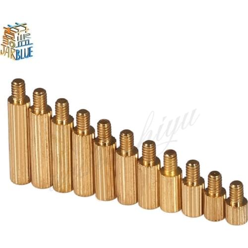 30Pcs M2xL+3/4mm Round Spacing Screw Brass Threaded Pillar PCB Standoff Spacer