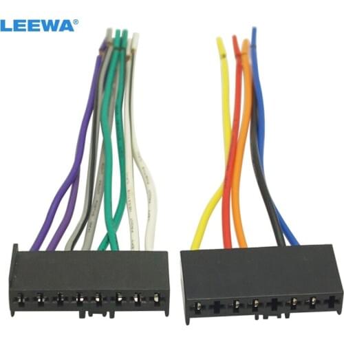 LEEWA 10set Car CD/DVD Audio Stereo Wiring Harness Adapter Plug for Ford Mondeo Mustang Radio Wire Cable #CA3447