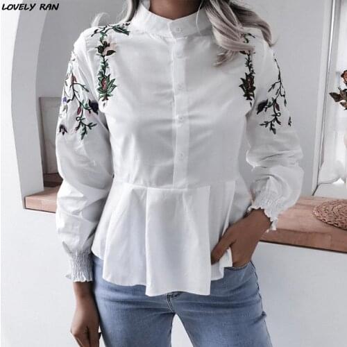 Блузки с вышивкой Lovely Ran China At AliExpress