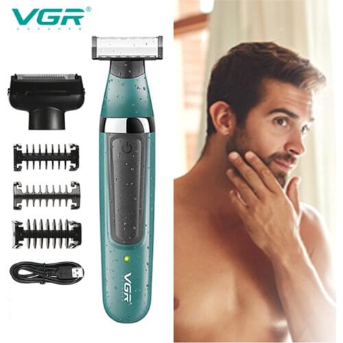 VGR Pubic Hair Removal Intimate Area Places Part Rasor Electric Shaver Clipper Trimmer for Groin Epilator Razor Man Lady Shaving