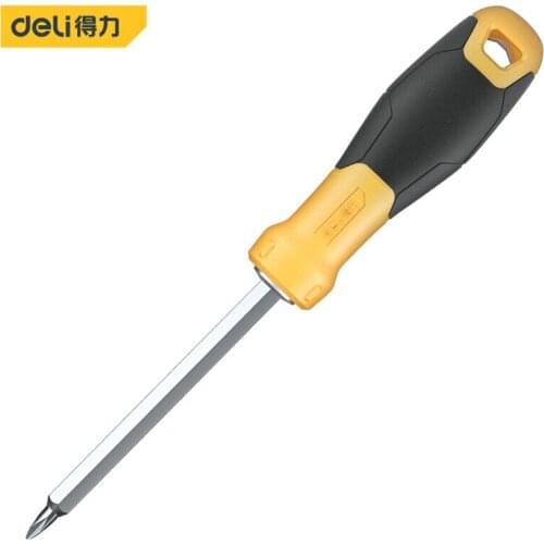 Deli Multi-function Double-Use Slotted Phillips Manual Double-head Screwdriver Portable Household Outdoor Protective Equipment