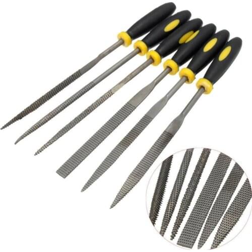 6Pcs Mini Flat File Precision Needle File Set Flat Wood Carving Tools For Polished