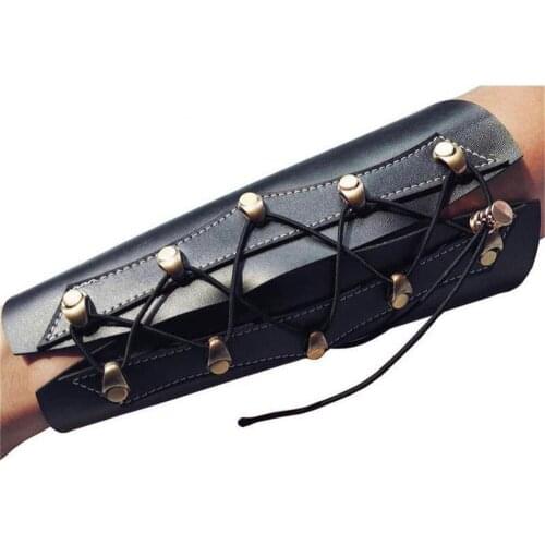 New Cow Leather Archery Arm Protector Cowhide/Microfiber/Fur Bow Shooting Arm Bracelet With Shooting Arm Protector