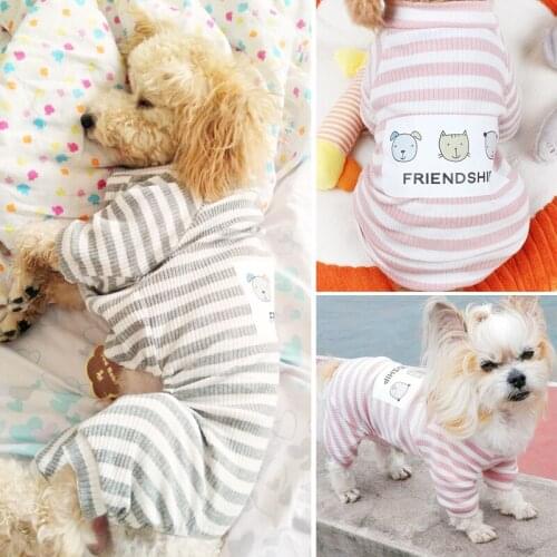 Spring/Summer Dog Clothes Loungewear Cat Costume Dogs Pajamas Jumpsuit Yorkshire Poodle Corgi Bichon Pomeranian Puppy Clothing