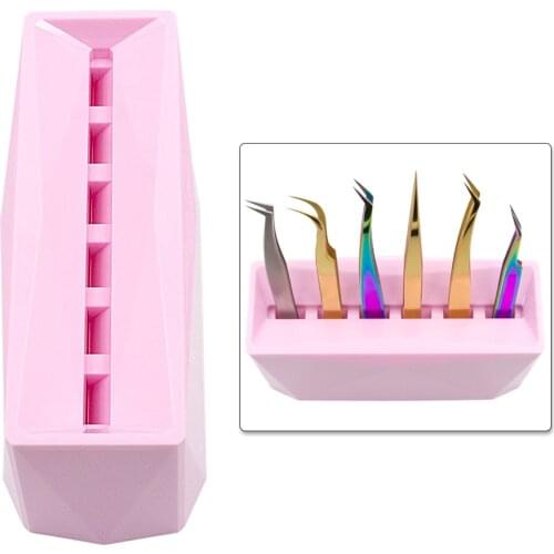 Multifunctional Pad Organizer Jewelry Storage Box Durable Convenient Tweezer Storage Rack Tweezers Stand Shelf for Eyelash