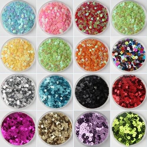 Sequins 3mm Flat Round PVC Loose Sequins Paillette Sewing Wedding Women Craft Decoration Garment Cloth DIY Confetti Accessories