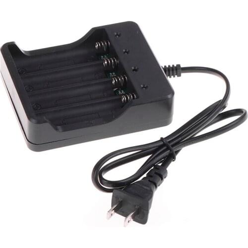 Rechargeable 18650 Charger Li-ion Battery 4.2V Four Slot Line Charge Full From Shutdown Factory Fashlight Batteries Charger