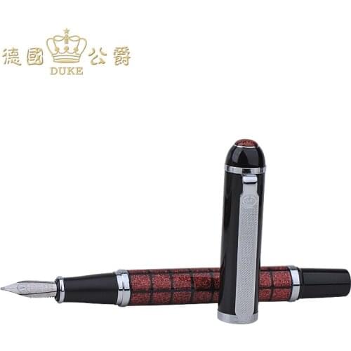 Luxury 0.5mm Iraurita Nib Red Fountain Pen Germany Duke High-end Business Gift Ink Pens with Gift Box Office and School Supplies