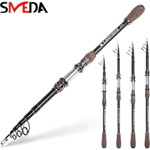 1.8M 2.1M 2.4M 2.7M Fishing Rod Carbon Fold Spinning Sea River Lake Stainless Steel Fishing Rod Fish Tools