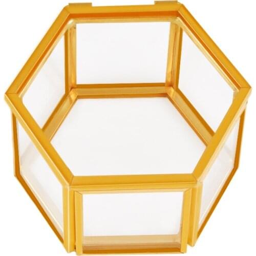 Jewelry Storage Box Ornaments Jewel Casket Container Desktop Display Tabletop Succulent Plants Decor Wedding Ring