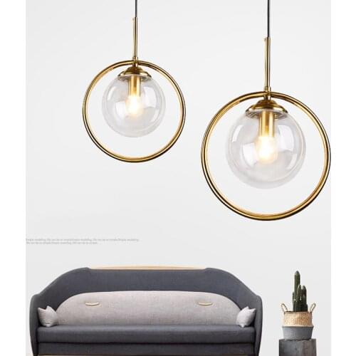 Modern Minimalism LED Pendant Lights Simple Glass LED Kitchen Home Pendant Lamps Pending Lighting Living Room Fixtures Luminaire