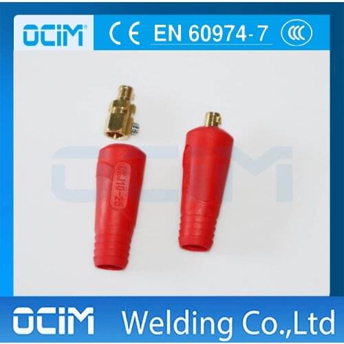 2PCS DKJ10-25 Red Cable Connector Plug Welding Machine Copper Joint Adapter