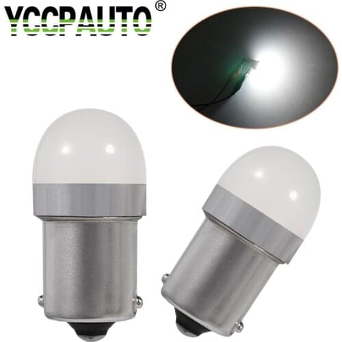 YCCPAUTO 2Pcs 1156 BA15S LED Reverse Lights Pure White LED P21W Bulbs 12V Automobile Backup Light DRL 6000K Car Lamps