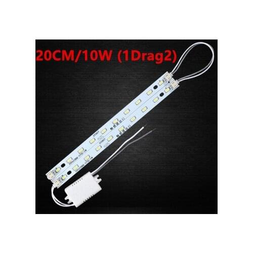 Led Ceiling Lamp Reconstruction Rectangular Light Bulb Light Bar Lamp Beads Core Board Lights White Bright 20cm 10W 1 Drag 2