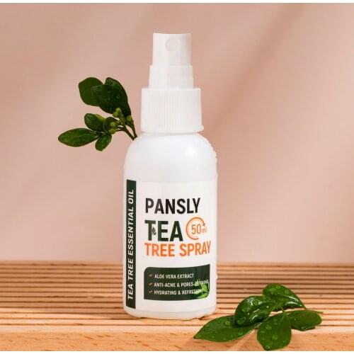 Tea tree essence water spray acne treatment facial skin care oil compound moisturizing cream pore control active ingredient 50ml