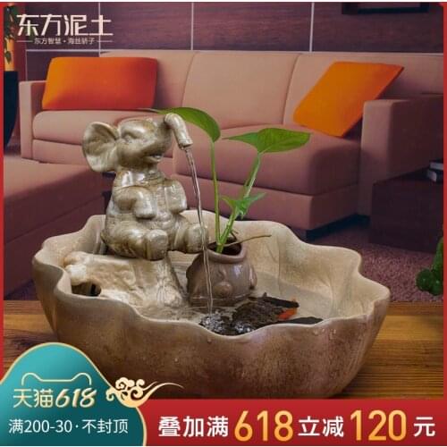Little elephant water fountain humidifier for fortune