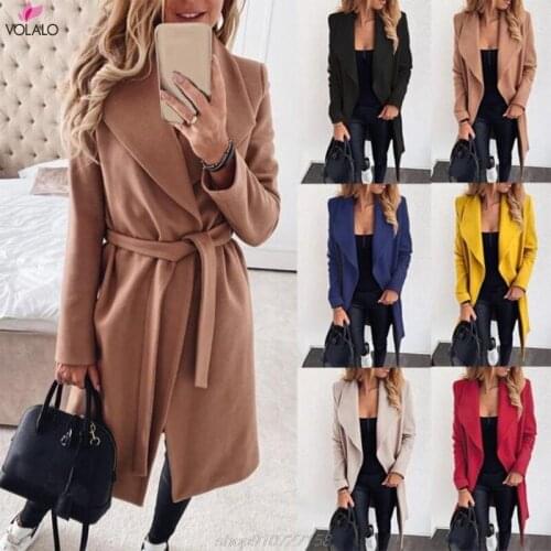 VOLALO Women's Straight Coats