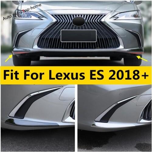Yimaautotrims Stainless Steel Front Bumper Lip Corner Protector Cover Trim Black / Silver Accessories For Lexus ES 2018 - 2021