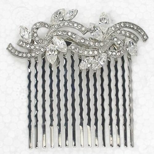 12pcs/lot Wholesale Crystal Rhinestone Fashion Flower Hair Comb Bridal Wedding party Prom L101055