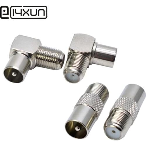 2pcs 9.5 RF Coax F Female to RF Male Connector TV Antenna Connector Threaded set top box connector