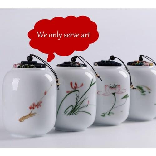 2021 explosion urns pet dogs cats birds retro hand-painted retro style boutique souvenir ceramic altar pot ash cremation pot