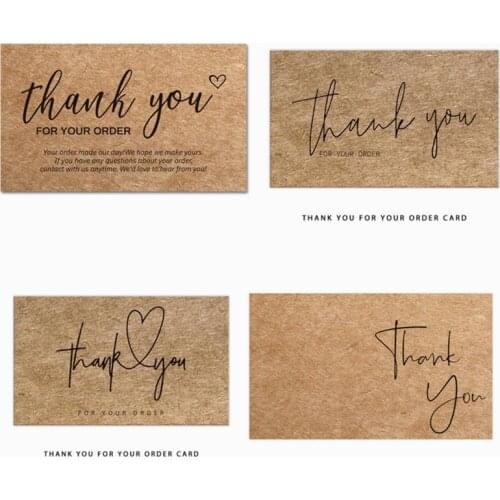 30 Natural Kraft Paper Cards Thank You For Your Order Card For Small Shop Gift Decoration Card For Small Business