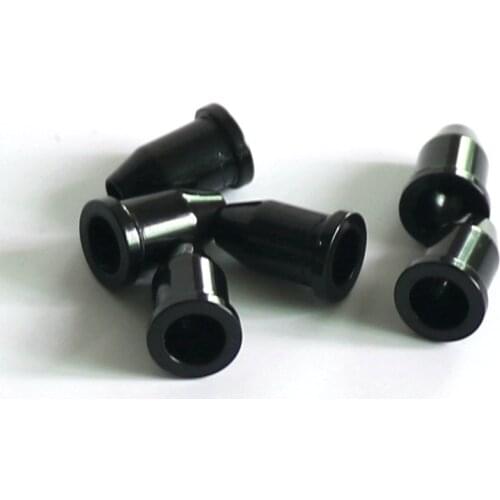 Free Shipping Electric Guitars Parts alloy material 6pcs/set 8mm Guitar String Ferrules black color guitar body ferrule