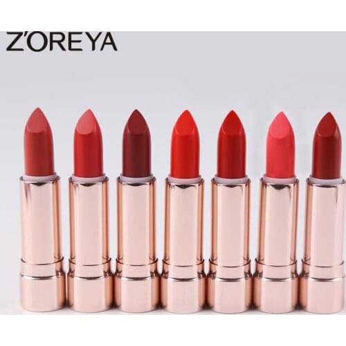 Zoreya Brand colorful Waterproof Long-lasting Lipstick Beauty Cosmetic Tools For Makeup 7 Colors Available