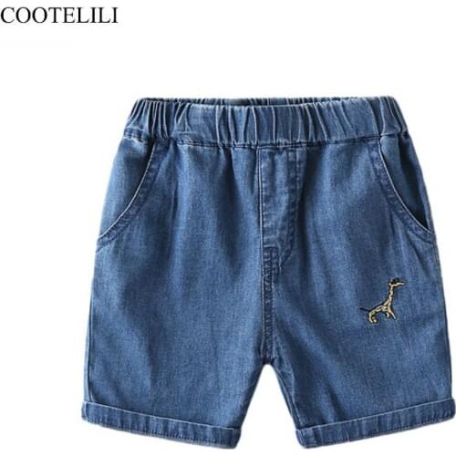 COOTELILI Summer Kids Boy Shorts Jeans Childrens Clothing Summer Baby Boys Shorts Denim Boys Girls Shorts Pants For Kids
