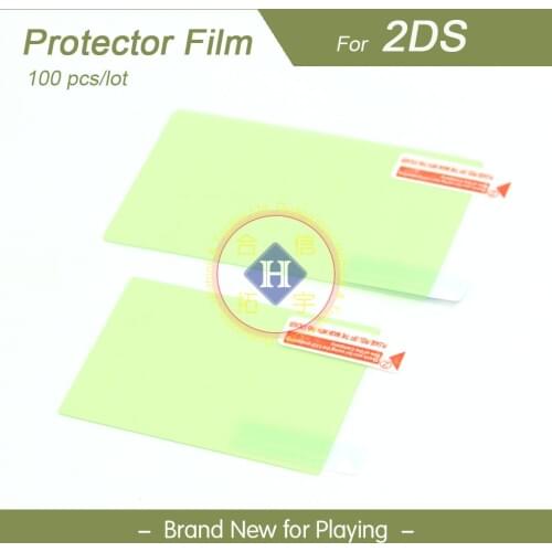 HOTHINK 100pcs/lot Clean TOP + Bottom LCD Screen Protector Film Guard For Nintendo 2DS