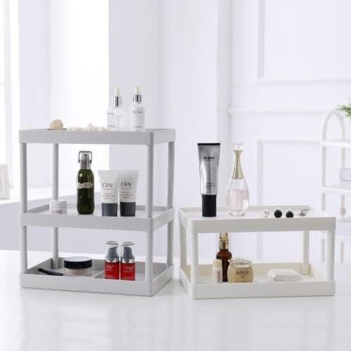Kitchen Spice Rack Organizer Cosmetic Storage Box Desktop Shelf Bathroom Storage Rack Makeup Organizer Table Sundries Holder