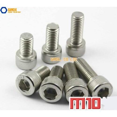 M10 304 Stainless Steel Allen Bolt Socket Cap Screws Hex Head DIN 912