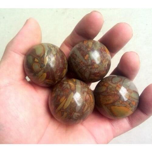 Natural Stone Massage Health Ball 50mm Exercise Meditation Stress Relief RSI Handball Fitness Ball Natural Health Care Product