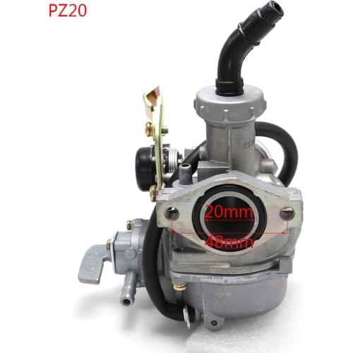 PZ20 20mm Motorcycle Carburetor With oil switch for ATV 50cc 70cc 90cc 100cc 110cc