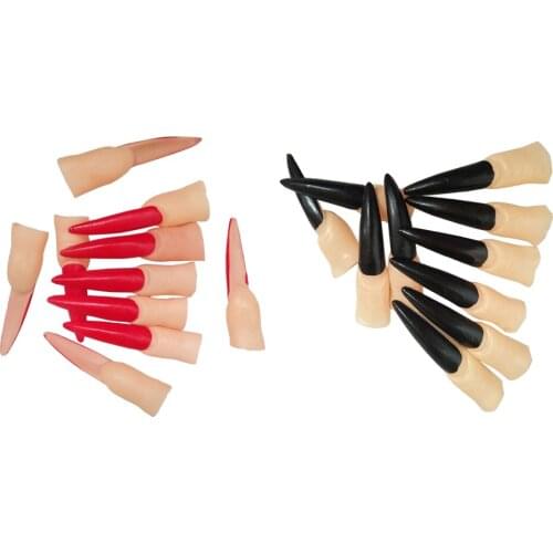 Fake Nails Monster Finger Nail Trick Games Party Supplies DIY Makeup Accessories