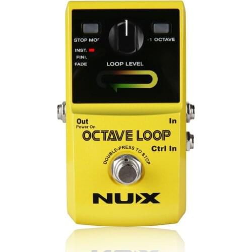 NUX Octave Loop Looper Pedal with -1 Octave Effect Infinite Layers Bass-Line True Bypass Guitar Effect Pedal Guitar Accessories