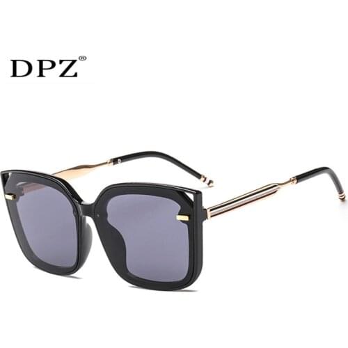 DPZ 2020 New Fashion Brand design men women Cat eye sunglasses Mirror LENS gradient oculos Gafas Blue sun glasses UV400