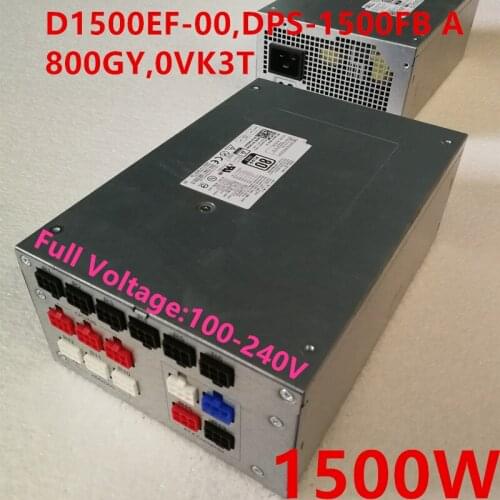 New PSU For Dell Alienware Area 51 R2 R3 R4 R5 R6 R7 1500W Power Supply D1500EF-00 DPS-1500FB A 800GY 0VK3T