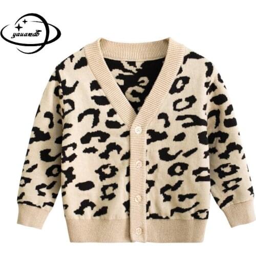3-11y Kids Sweaters Spring Autumn Boys And Girls Clothing Button Open Stitch Long Sleeve Soft Children Top Clothes H34