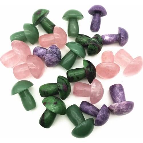 Drop Shipping 1PC Natural Big Lepidolite Aventurine Pink Crystal Mushroom Shaped Polished Stone Decor Natural Stones and Crystal