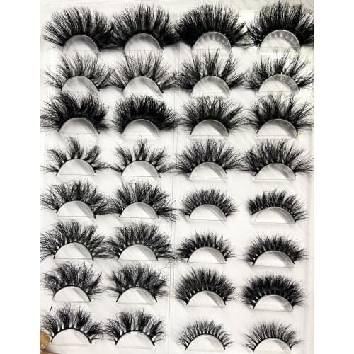 Fluffy Mink Lashes Short Messy Wispy Natural Eyelashes 10mm-25mm Hamdmade Real 3D Mink Dramatic Eyelashes Makeup False Lashes