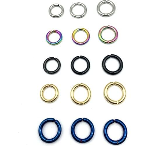 1 piece Stainless Steel Ear Clip Earrings For Women Man Round Ear Circle Non Piercing Fake Earrings Punk Simple Ear Jewelry