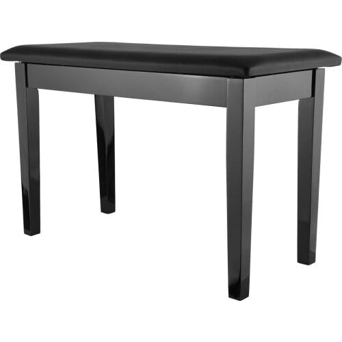 Ammoon Padded Piano Bench Stool Solid Wood with Music Sheet Holder PU Leather Cushion for Piano Playing