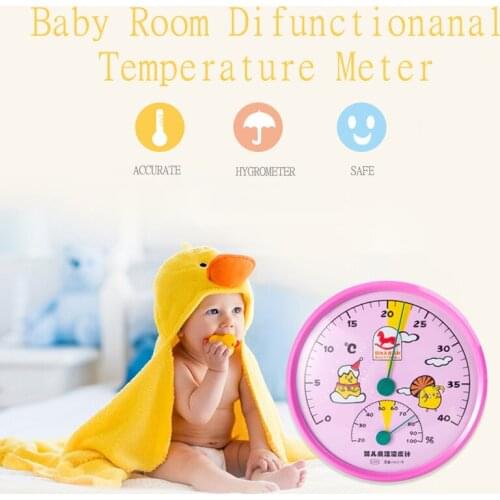 EU Standard Lovely Baby Room Temperature Instruments With Hygrometer Meter Wall Mounted/Standing Humidity Meter and Themometer