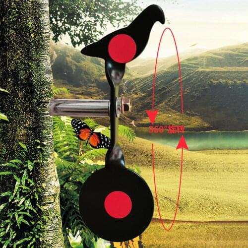 Solid Resetting Target Stainless Steel 360 Degree Rotation Shooting Target Spinner Fixed Mount for Hunting Training Activities