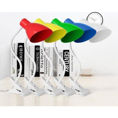 Universal E26/E27 Lamp Base AC 110-220V LED Desk Lamp Light Bulb Socket Holder Reading Lamp Flexible Clip Holder