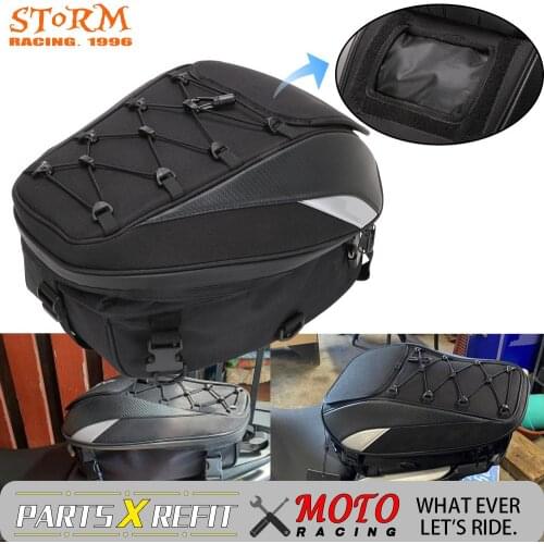 Waterproof Motorcycle Tail Bag Multi-functional Mounting Durable Rear Seat Bag Adjustable Capacity Rider Backpack For KTM YAMAHA