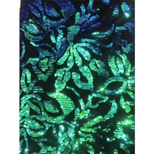 High quality YG-724-879 embroidered tulle sequins lace fabric african net lace fabric with sequins